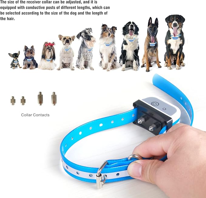 JUSTPET Pet Wireless Dog Fence Boundary Container System, M-3 Waterproof Rechargeable Collar Receiver
