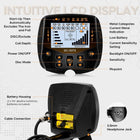13 Metal Detector for Adults Professional, Double-D Waterproof Search Coil Gold Finder with Pinpoint, High Sensitivity DISC Mode, LCD Backlight Display Gold Detector