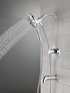 Delta Faucet Nicoli 14 Series Single-Handle Tub and Shower Trim Kit, Chrome Shower Faucet with 6-Spray Hand Held Shower Head with Hose, Chrome 144749-HS (Shower Valve Included)