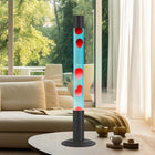 LKUA 30-Inch Relaxing Liquid Motion Lamps,Magma Lamps, Home Decor Living Room Office Bedroom Lamp for Adults, Teens, and Kid (Blue Water Red Wax)
