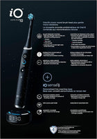 Oral-B Power iO Series 10 Electric Toothbrush, Cosmic Black, iO10 Rechargeable Power Toothbrush with iO Sense Charger, 4 Brush Heads, and Charging Travel Case