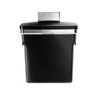 simplehuman 10 Liter / 2.6 Gallon In-Cabinet Trash Can, Heavy-Duty Steel Frame, Black