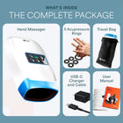 Lifepro Cordless Hand Massager for Hands, Wrists & Fingers – Heat & Compression with 5 Intensity Levels, 5 Massage Modes, 2 Vibration Levels, and Travel Bag – Ideal Gift for Men & Women (White)