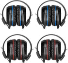 SIMOLIO 4 Pack IR Headphones for Car DVD, Wireless Car Headphone for Kids, Not Bluetooth, Dual Channel Universal Infrared Headphonefor uConnect VES, Dodge, Honda Odyssey, Town and Country, GMC Yukon
