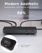 Lenovo USB-C Travel Dock - 7 Ports, Integrated Cable, Universal Compatibility, Dual 4K Displays - Black