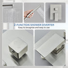 Shower Faucet Set Rain Shower System with Handheld Spray Bathroom Shower Faucet Set Complete, 8 Inches Rainfall Shower Head with Handheld and Brass Valve, Brushed Nickel Wall Mount Shower Set