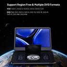 POFOTO 17.5\ Portable TV/DVD Player with 15.6\ HD Swivel Screen, Built-in ATSC Tuner & FM, Rechargeable Battery, Supports HDMI in/USB/Micro SD/AV Out, Multi-Disc Formats, Black