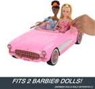 Hot Wheels Barbie RC Corvette from Barbie the Movie, Full-Function Remote-Control Toy Car Holds 2 Dolls