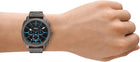 Fossil Men\'s Machine Chronograph Stainless Steel Watch, Silver/Black