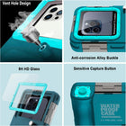 Upgrade Underwater Snorkeling Diving Phone Case for iPhone 17/16/15/14/13/12 Pro Max/Plus/Pro(Volume Button on The Left),[50FT/15M],Teal