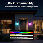 Outdoor Wall Light Fixtures, 1500LM Smart RGBCW Porch Sconces Wall Mounted Lighting, IP65 Waterproof, DIY Lighting for Garden, Garage and Patio - Ideal for Festivals The Christmas and Parties, 2 Pack
