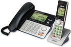 VTech CS6949 DECT 6.0 Corded/Cordless Telephone System, Black/Silver