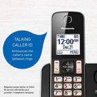 Panasonic DECT 6.0 Expandable Cordless Phone with Answering Machine and Call Block - 3 Cordless Handsets - KX-TGD393CB (Black)
