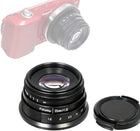 Fotasy 35mm F1.6 Large Aperture Manual Prime Fixed Lens APS-C for Sony E-Mount Camera, 35mm 1.6 Multi Coated Manual Lens fits Sony NEX-5R NEX6 NEX7 a3100 a51000 a6000 a6100 a63000 a6400 a6500 Black