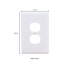 Eaton 1 -Gang Jumbo Size White Thermoplastic Indoor Duplex Wall Plate 10 -Pack