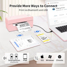 JADENS Bluetooth Thermal Label Printer 4x6, Pink Wireless Shipping Label Printer for Small Business & Packages, Compatible with iOS, Android, Mac, Windows, Amazon, Etsy, Ebay, Shopify