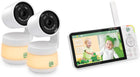 LeapFrog LF925-2HD 1080p WiFi Remote Access 360 Degree Pan & Tilt 2 Camera Video Baby Monitor with 5” High Definition 720p Display, Night Light, Color Night Vision (White) One Size