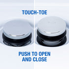 Dearborn 1-1/2-in Brushed nickel Touch-Toe White/Brushed nickel Toe-touch Drain with PVC Pipe Included
