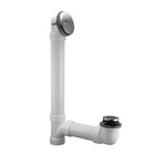 Dearborn 1-1/2-in Brushed nickel Touch-Toe White/Brushed nickel Toe-touch Drain with PVC Pipe Included