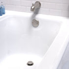 Dearborn 1-1/2-in Brushed nickel Touch-Toe White/Brushed nickel Toe-touch Drain with PVC Pipe Included
