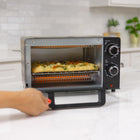 Total Chef Toaster Oven - Countertop Oven for Toast, Bake, Broil, Pizza, Compact Size For Small Kitchen Appliance with Timer, Fours de cuisine électriques compacts, Black
