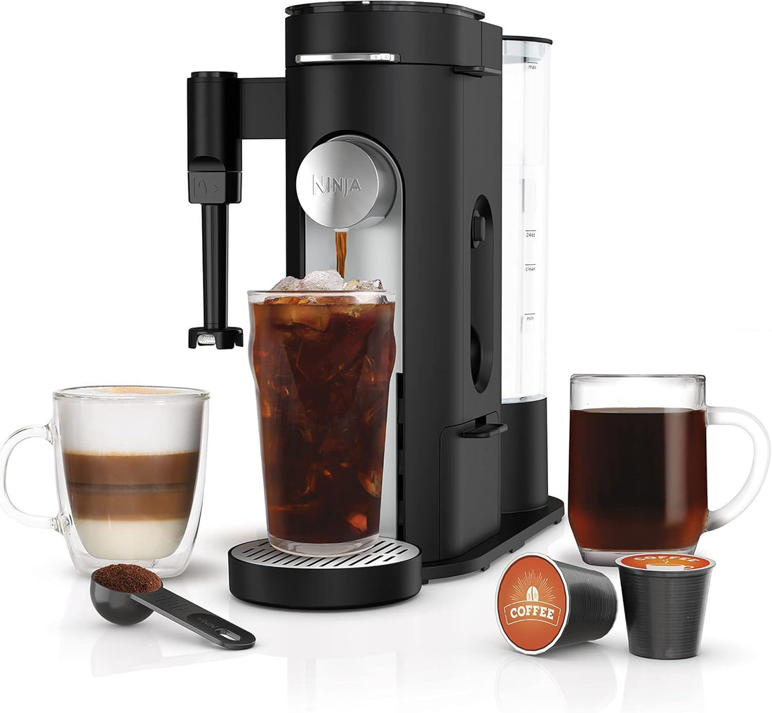 Ninja | Coffee Maker | Single Serve |Brew with Coffee Pods & Grounds| Compatible with K-Cup Coffee Pods | 4 Brew Styles, up to 24oz Cup Sizes & 56oz Removable Reservoir | Black | PB051C