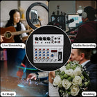 6 Channel Audio Mixer,Kmise Audio Mixer with 99 Sound Effects for PC Portable Sound Mixing Console with Bluetooth USB Recording Input for Live Streaming Podcasting DJ Show
