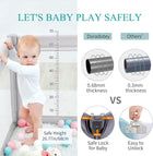 Doradotey Baby Playpen, Foldable & Adjustable Play Yard for Babies and Toddlers, 71\x59\ Large Play Pen with Zipper Gates, Activity Play Fence, Breathable Mesh Anti-Fall Playpen(Grey)