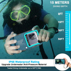 Upgrade Underwater Snorkeling Diving Phone Case for iPhone 17/16/15/14/13/12 Pro Max/Plus/Pro(Volume Button on The Left),[50FT/15M],Teal