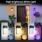 Outdoor Wall Light Fixtures, 1500LM Smart RGBCW Porch Sconces Wall Mounted Lighting, IP65 Waterproof, DIY Lighting for Garden, Garage and Patio - Ideal for Festivals The Christmas and Parties, 2 Pack