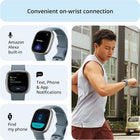 Google Fitbit Versa 4 - Fitness Smartwatch - Waterfall Blue / Platinum | Fitness Smartwatch with Daily Readiness, GPS, 24/7 Heart Rate, 40+ Exercise Modes, Sleep Tracking and More, One Size