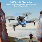 Drone with Camera for Adults 4K, HYTOBP P17 GPS Drone with Auto Return, Brushless Motor, Obstacle Alert, Auto Hover, Adjustable Lens, Lightweight Foldable Under 249g（Black）