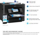 Epson Workforce Pro All-in-One WF-4833 Color Inkjet Printer, 4.3 Color Touchscreen Display, Wireless Connectivity, Automatic Duplex Printing, 4800x2400 dpi, Mobile Cloud Printing, Black, HDMI Cable