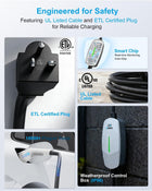 EVDANCE Level 1 EV Charger - J1772 Electric Car Charger with 25FT Cable, 16A 240V/12A 110V Portable EV Charger for Home, NEMA 6-20 & NEMA 5-15 Plug-in Hybrid Car Charger, IP66 Waterproof