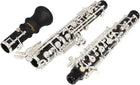 Oboe Beginner Student Level ABS Body Silver Plated Full Automatic C Tone with Reeds, Cleaning Cloth, Oboe Swab, Powder Paper, Absorbing Paper, Thumb Rest, Screwdriver, Gloves, Case