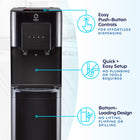 Primo 5-Gallon Bottom Load Black Water cooler