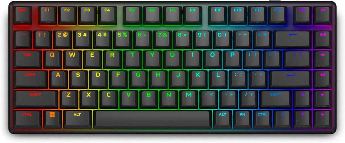 Alienware Pro Wireless Gaming Keyboard WR47C, USB - C, Linear Mechanical | Bluetooth 5.1, 2.4GHz RF, USB-C Wired, Tri-Mode, RGB Per-Key, N-Key Rollover, Hot-Swappable, Dark Side of the Moon