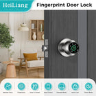 Smart Door Knob with Keypad, Smart Door Lock Fingerprint Door Lock with Keypad, App Control, Suitable Door Lock for Bedroom,Cloakroom,Apartments Offices,Hotels (Satin Nickel)