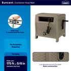 Suncast Slide Trak Hideaway Plastic 175-ft Container Hose Reel