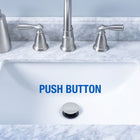 Dearborn Push button Brushed Nickel Bathroom Decorative sink drain
