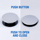 Dearborn Push button Brushed Nickel Bathroom Decorative sink drain