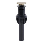Dearborn Push button Brushed Nickel Bathroom Decorative sink drain
