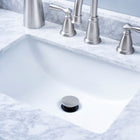 Dearborn Push button Brushed Nickel Bathroom Decorative sink drain