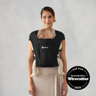 Ergobaby Embrace Newborn Baby Carrier for Infants 0-12 Months (7-25 lbs) - Ergonomic 2-Position Infant Carrier with Head and Neck Support, Hip-Healthy Positioning - Pure Black