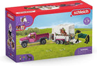 Schleich Horse Club Truck and Trailer Toys – 14 piece Pickup Truck & Trailer Playset, with Horse Figurine, Rider Action Figure, and Pony Accessories, for Girls and Boys Ages 5+