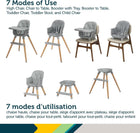 Safety 1st Little Eats 7-in-1 Convertible High Chair for Babies & Toddlers – Modern Scandinavian Design, Adjustable Tray, 5-Point Harness, Built-in Storage, Waterproof Seat, Easy Clean