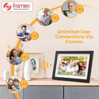 Frameo 32GB Digital Photo Frame WiFi 10.1 Inch Smart Electronic Digital Picture Frame 1280x800 HD IPS Touch Screen Share Photos Videos Instantly Via Frameo App for Women mon dad