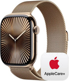 Apple Watch Series 10 [GPS + Cellular 46mm] with Gold Titanium Case with Gold Milanese Loop - M/L. Fitness Tracker, ECG App, Always-On Retina Display, Carbon Neutral with AppleCare+ (2 Years)