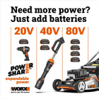 WORX WX550L 20V Axis 2-in-1 Reciprocating Saw and Jigsaw with Orbital Mode, Variable Speed and Tool-Free Blade Change