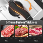 OSTBA Meat Slicer with Quiet DC Motor, 200W Electric Deli Slicer, Dual 7.5\'\' Stainless Steel Blades, 0-15mm Adjustable Thickness, Easy to Clean, Ideal for Meat, Cheese, Bread, and Vegetables